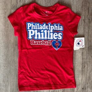 Philadelphia Phillies Girls Red T-Shirt -Glitter text size 7/8